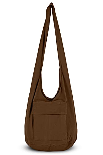 Your Cozy Boho Purses And Handbags Handmade Cotton Bag For Unisex (Brown)