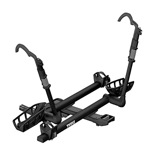 Thule Pro XTR 2 Hitch Bike Rack - E-Bike Compatible, Tool-Free Install, No Frame Contact, Tilts for Trunk Access, Fully Locking, Integrated Wheels, 120lb Capacity
