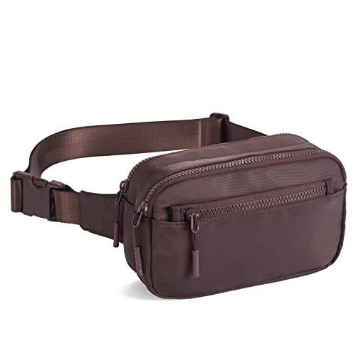 Telena Fanny Packs for Women Men Fashionable Cross Body Fanny Pack Belt Bag for Women with Adjustable Straps Coffee