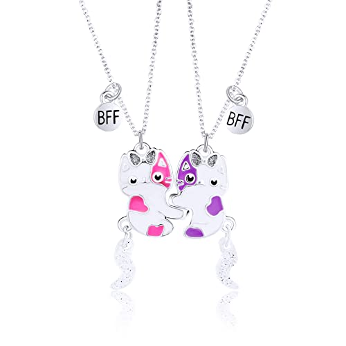 DOYYCA Best Friend Necklace Gifts Magnetic Matching Friendship Necklace for 2 Girls BFF Sister (Cat)