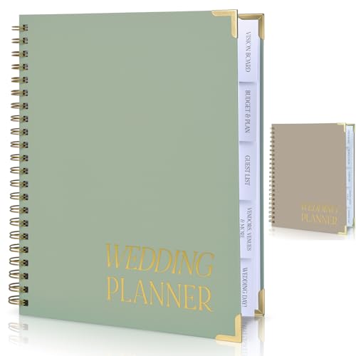 Beautiful Modern Wedding Planner Book and Organizer - Enhance Excitement and Makes Your Countdown Planning Easy - Unique Engagement Gift for Newly Engaged Couples, Future Brides and Grooms