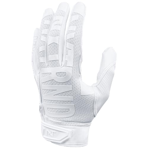 Nxtrnd G2 Pro Football Gloves, Men's Ultra Sticky Elite Receiver Gloves (White, Large)