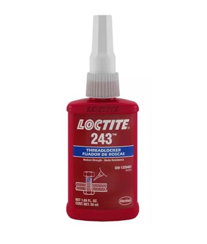 Loctite 1329467 243 Blue Medium Strength Threadlockers, 1.69 Ounces, 50 mL, 3/4' Thread