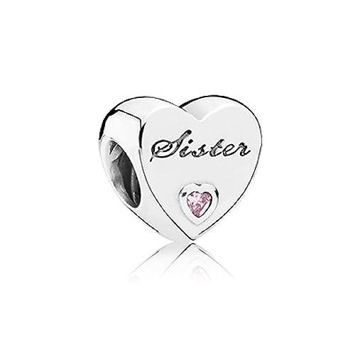 PANDORA Jewelry Sister's Love Cubic Zirconia Charm in Sterling Silver