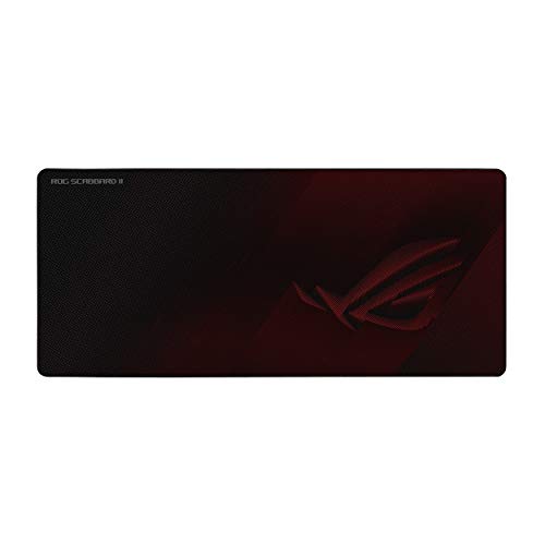 ASUS ROG Scabbard II Extended Gaming Mouse Pad | Smooth Glide Tracking | Triple Guard Protective Coating for Water, Oil, Dust-Repelling Surface | Anti-Fray Flat-Stitched Edges | Non-Slip Rubber Base