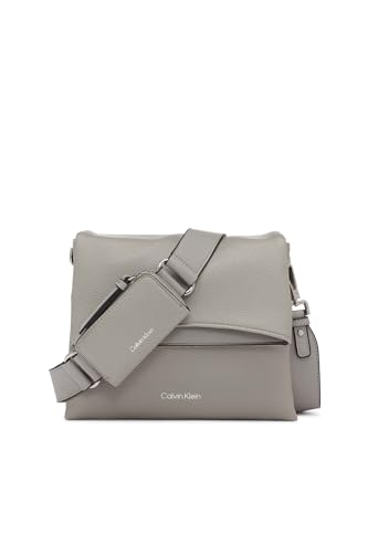 Calvin Klein Chrome Organizational 2 in 1 Flap Crossbody, Stone