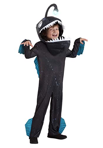 FUN Costumes Bigmouth Angler Fish Light Up Costume for Kids, Halloween Costume Small