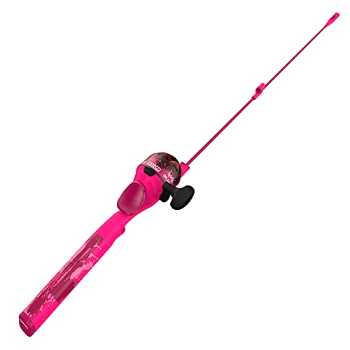 Zebco Kids Splash Floating Spincast Reel and Fishing Rod Combo, 29-Inch 1-Piece Fishing Pole, Size 20 Reel, Right-Hand Retrieve, Pre-Spooled with 6-Pound Cajun Line, Pink