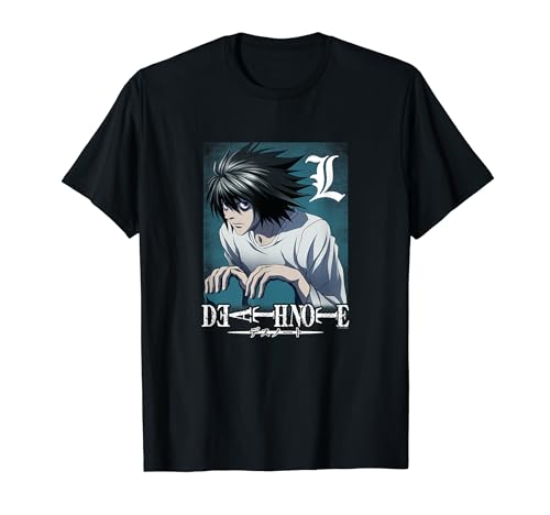 Death Note L Crouching and Logo T-Shirt