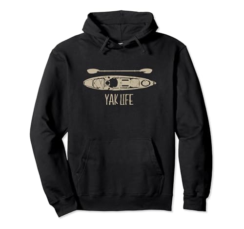 Yak Life Graphic, Kayak Life, Kayaking and Paddling Pullover Hoodie