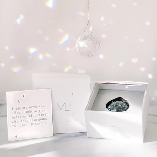 Memorialight Modern Grief Gift, 40mm Crystal Ornament Rainbow Maker, Unique Memorial Gift for Loss of Family, Loved Ones or Pets, Best for Funeral Gifts, Sympathy,Bereavement, and Daily Remembrance