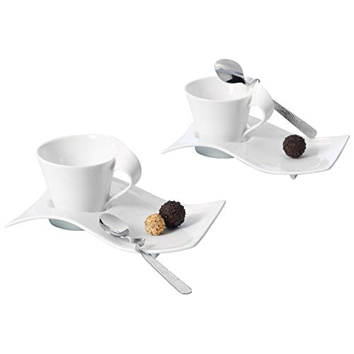 Villeroy & Boch NewWave Caffe Mugs, Set of 2, Premium Porcelain, Made in Germany, 11 oz