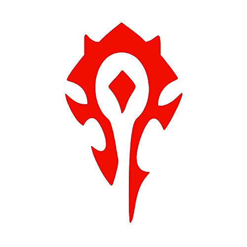 Horde [Pick Color] Wow Vinyl Transfer Sticker Decal for Laptop/Car/Truck/Window/Bumper (4in x 2.4in, Red)