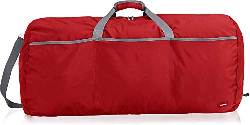 Amazon Basics Large Travel Luggage Duffel Bag, Red