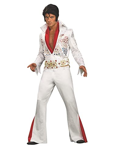 Rubie's mens Elvis Presley Grand Heritage Collection Deluxe adult sized costumes, White, Medium US