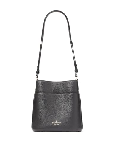 Kate Spade New York Women's Leila Pebbled Leather Small Bucket Bag, Black