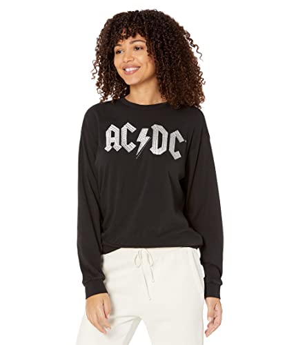 CHASER AC/DC Cotton Fleece Sweatshirt True Black MD
