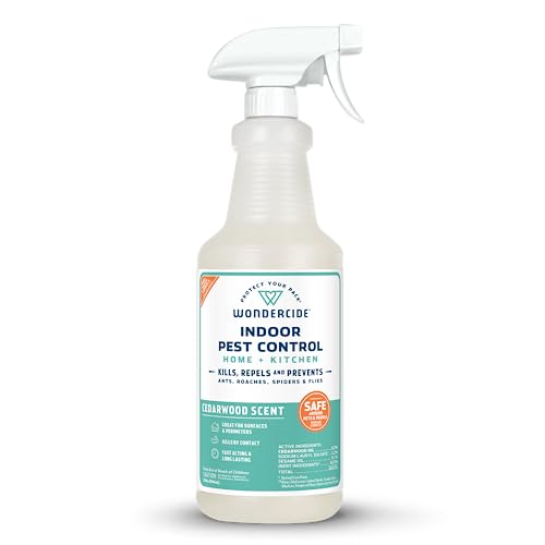 Wondercide - Indoor Pest Control Spray for Home and Kitchen - Ant, Roach, Spider, Fly, Flea, Bug Killer and Insect Repellent - with Natural Essential Oils - Pet and Family Safe — Cedarwood 32 oz