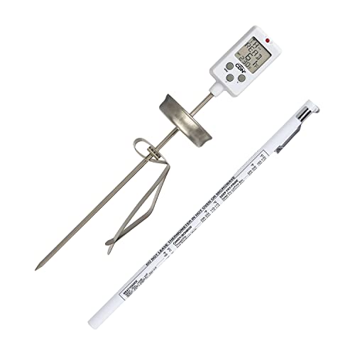 CDN Digital Candy Thermometer | Long 8'' Stainless Steel Stem, Adjustable Pot Clip, Preset Candy Stages with Audio/Visual Alerts, Instant Read For Cooking, Deep Frying & Oil - DTC450