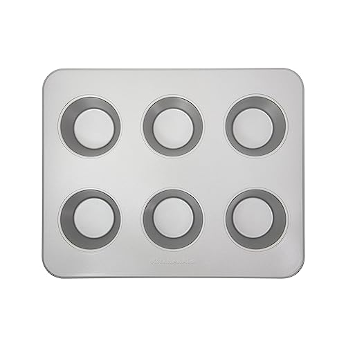 KitchenAid Countertop Oven 6 Cup Muffin Pan, 12.3 x 10 Inch, Silver