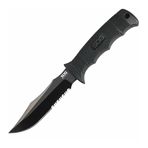 SOG Seal Pup Elite Tactical Fixed Blade- Survival and Hunting Knife with Sheath, 4.75 Inch Combat Knife Blade (E37T-K)