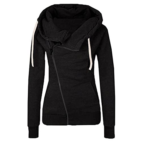 LFEOOST Womens Zip Up Hoodie Jacket Winter Fashion Casual Long Sleeve Sweatshirts Solid Warm Y2k Tops Sweater Coat with Pocket