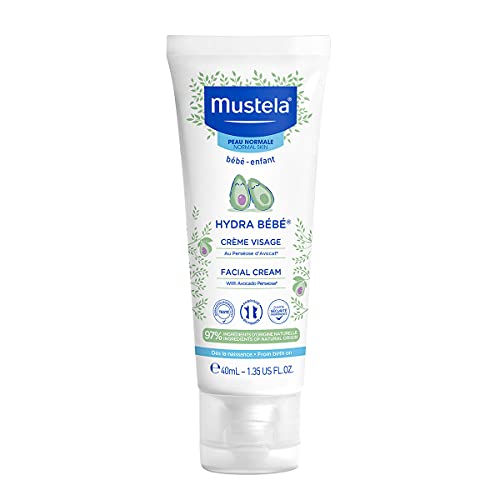 Mustela Hydra Bebe Face Cream - Daily Baby Moisturizer with Natural Avocado, Jojoba Oil - 1.35 fl. oz