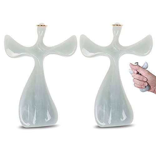 Soothe My Restless Soul Angel Prayer Cross- Faith Gifts For Women- Handheld, Comforting Design for Clutching, Clinging and Praying- Peaceful, Calming Bereavement Sympathy Gift- Marble Resin- 2 Pk