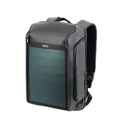 Kingsons Solar Backpack for Men Women, Laptop Backpack Mens Backpack 15.6 Inches with USB Charging Port (15.6“, Travel Backpacks)