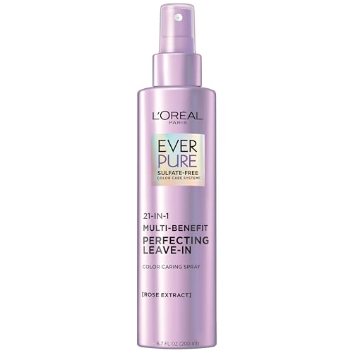 L’Oréal Paris Sulfate Free Moisture 21-in-1 Leave-In Conditioner for Dry Hair, EverPure, 6.8 fl oz (Packaging May Vary)