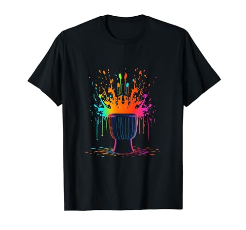 Djembe Colorful Instrument Music Band Musician Drum Music T-Shirt