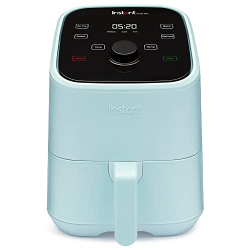 Instant Vortex 2QT Mini Air Fryer, Small Air fryer that Crisps, Reheats, Bakes, Roasts for Quick Easy Meals, Includes over 100 In-App Recipes, is Dishwasher-Safe, from the Makers of Instant Pot, Aqua