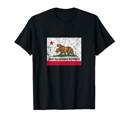 New California Republic NCR Flag State Distressed T-Shirt