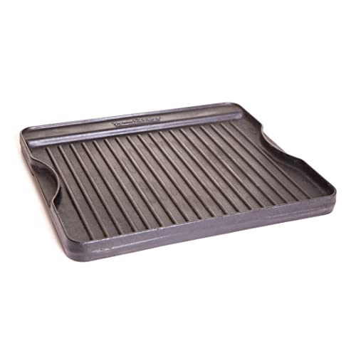 Camp Chef Reversible Griddle - Cast Iron Griddle for Outdoor Cooking & Camping Gear - 14' x 16'