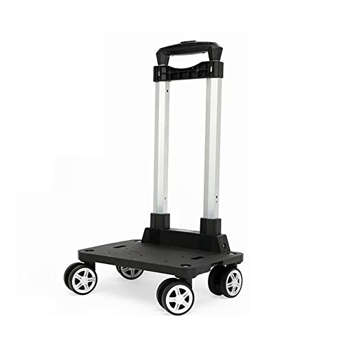 Backpack Trolley - 4 Wheels Folding Compact Lightweight Luggage Cart, Travel Trolley for Bags/Lunch Backpack/Golf Bag (4 Wheels)