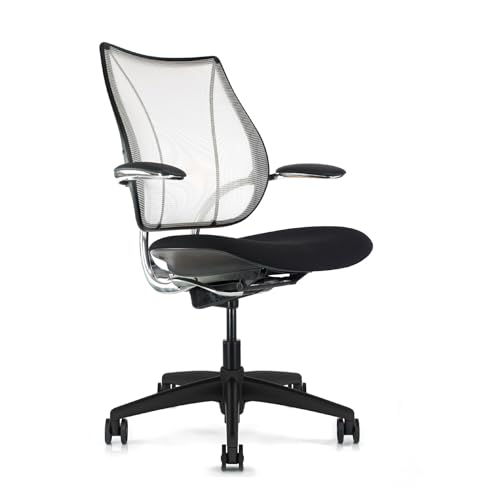 Humanscale Liberty Task Ergonomic Office Chair, Minimalist Office Desk Chair, Form Sensing Mesh Computer Chair with Automatic Recline for Lumbar Support, Custom Fit Work Chair