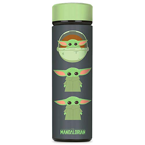 Controller Gear Baby Yoda Water Bottle-Star Wars The Mandalorian The Child, Wide Mouth, Vacuum Insulated Stainless Steel Sport Water Bottle, Leak Proof, Official Disney Merch - Not Machine Specific