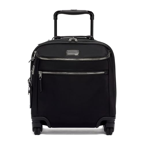 TUMI Voyageur Oxford Compact Carry On Suitcase - Luggage for Women & Men with Wheels - Black & With Gunmetal Hardware
