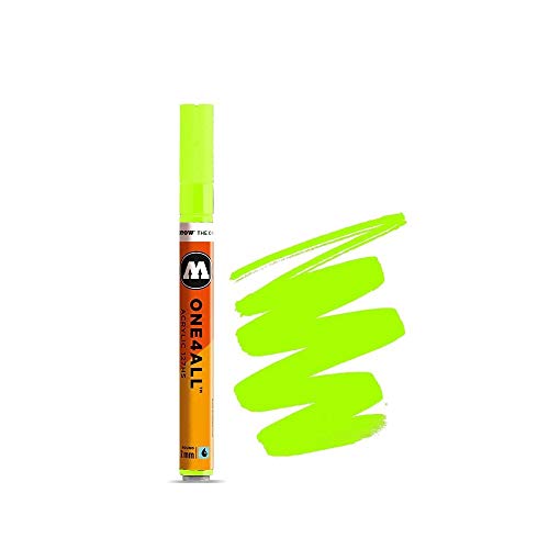 MOLOTOW ONE4ALL Acrylic Paint Marker, 2mm, Neon Green Fluorescent, 1 Each (127.232)