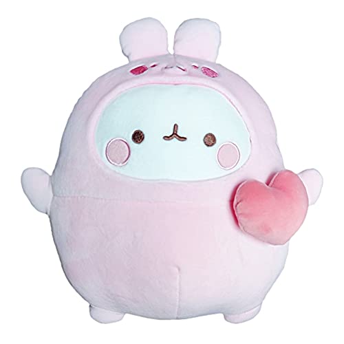 Molang Plump Stuffed Plush Toy, Soft and Cute. 9' (25cm) Pink
