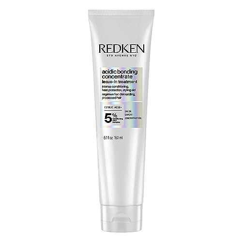 Redken Bonding Leave In Conditioner for Damaged Hair | Acidic Bonding Concentrate | Sulfate Free Leave In Treatment | Strengthens Weak Hair | Hair Repair | Safe for Color-Treated Hair & All Hair Types