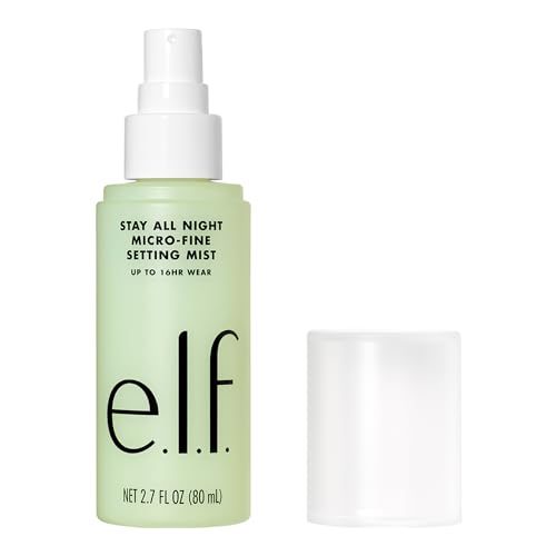 e.l.f. Stay All Night Micro-Fine Setting Mist, Hydrating & Refreshing Makeup Setting Spray For 16HR Wear-time, Vegan & Cruelty-Free, 2.7 Fl Oz