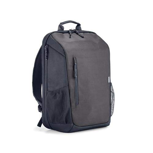 HP Travel 18L 15.6-inch Laptop Backpack - Light & Stylish - Expandable to 21L - Multiple Pockets - Lockable Zippers - Iron Grey
