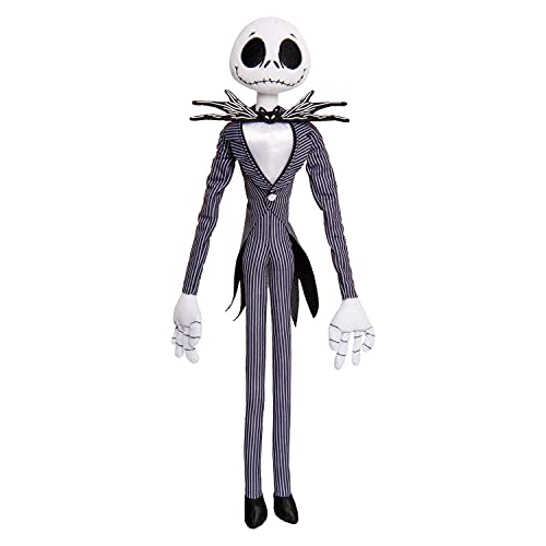 Just Play Disney Tim Burton's Nightmare Before Christmas 16-Inch Tall Jack Skellington Plush, Officially Licensed Kids Toys for Ages 3 Up