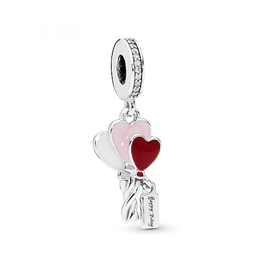 PANDORA Heart Balloons, Mixed Enamel & Clear CZ