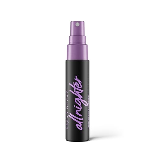 URBAN DECAY All Nighter Long-Lasting Makeup Setting Spray, Travel Size - Award-Winning Makeup Finishing Spray - Lasts Up To 16 Hours - Oil-Free - Non-Drying Formula for All Skin Types - 1.0 fl oz