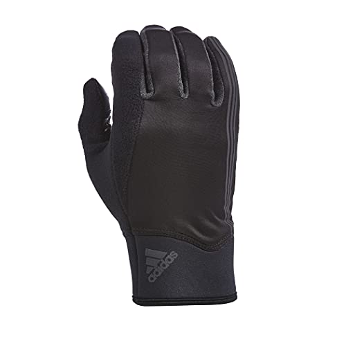 adidas Winter Performance Prime 2.5 Glove with Honeycomb Matrix Palm for Grip and Touchscreen Conductivity Points, Black/Gray, Medium/Large