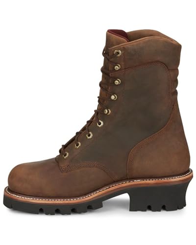 Chippewa Men's Waterproof Logger Work Boot Steel Toe Tan 9 E US