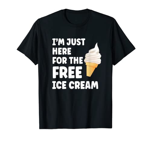 I'm Just Here For The Free Ice Cream Funny Cruise 2024 T-Shirt