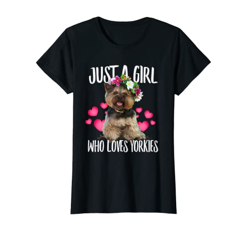 Just A Girl Who Loves Yorkie Dog Love-r Dad Mom, Boy Girl T-Shirt